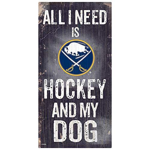 Fan Creations NHL Buffalo Sabres Unisex Buffalo Sabres Hockey and My Dog Sign, Team Color, 6 x 12 - 757 Sports Collectibles