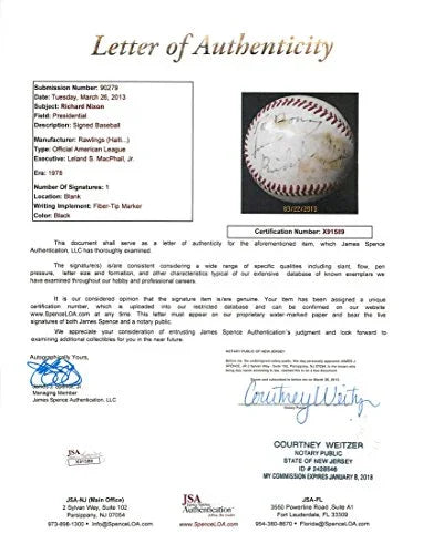 President Richard Nixon Signed Authentic OAL MacPhail Baseball JSA #X91589 - 757 Sports Collectibles