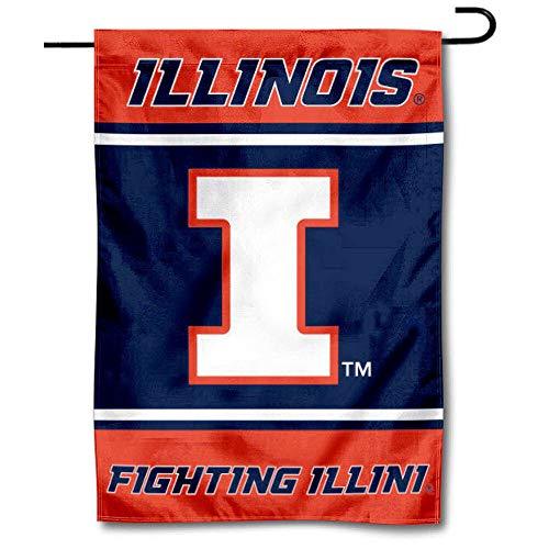 College Flags & Banners Co. Illinois Fighting Illini Garden Flag - 757 Sports Collectibles