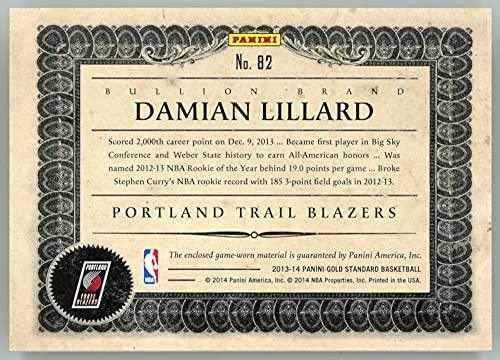 Damian Lillard 2013-14 Panini Gold Standard Bullion Brand Jersey Tag Patch 1/2 - 757 Sports Collectibles