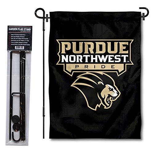College Flags & Banners Co. Purdue Northwest Pride Garden Flag and Flag Stand Pole Holder Set - 757 Sports Collectibles
