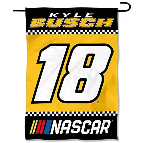 WinCraft Kyle Busch Double Sided Garden Banner Flag - 757 Sports Collectibles
