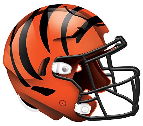 Fan Creations NFL Cincinnati Bengals Unisex Cincinnati Bengals Authentic Helmet, Team Color, 12 inch - 757 Sports Collectibles