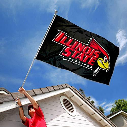College Flags & Banners Co. Illinois State Redbirds Black Flag - 757 Sports Collectibles