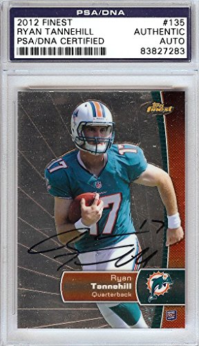 Ryan Tannehill Autographed 2012 Finest Rookie Card #135 Miami Dolphins PSA/DNA #83827283