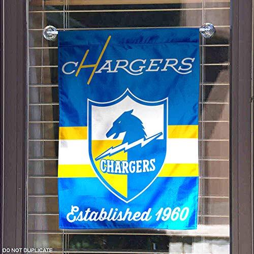 WinCraft Chargers Throwback Retro Vintage Garden Flag Double Sided Banner - 757 Sports Collectibles