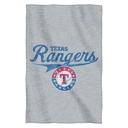 MLB Texas Rangers "Script" Sweatshirt Throw, 54" x 84" - 757 Sports Collectibles