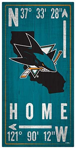 Fan Creations NHL San Jose Sharks Unisex San Jose Sharks Coordinate Sign, Team Color, 6 x 12 - 757 Sports Collectibles