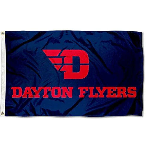 College Flags & Banners Co. Dayton Flyers Red Letters Flag - 757 Sports Collectibles