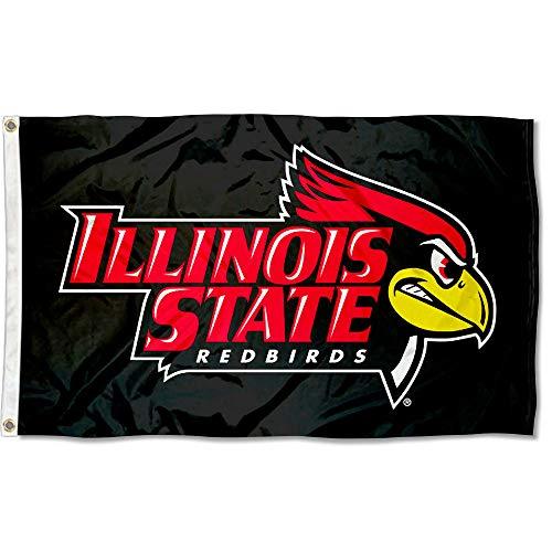 College Flags & Banners Co. Illinois State Redbirds Black Flag - 757 Sports Collectibles