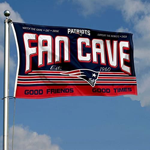 WinCraft New England Patriots Fan Man Cave Banner Flag - 757 Sports Collectibles