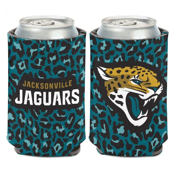 JACKSONVILLE JAGUARS LEOPARD CAN COOLER 12 OZ.
