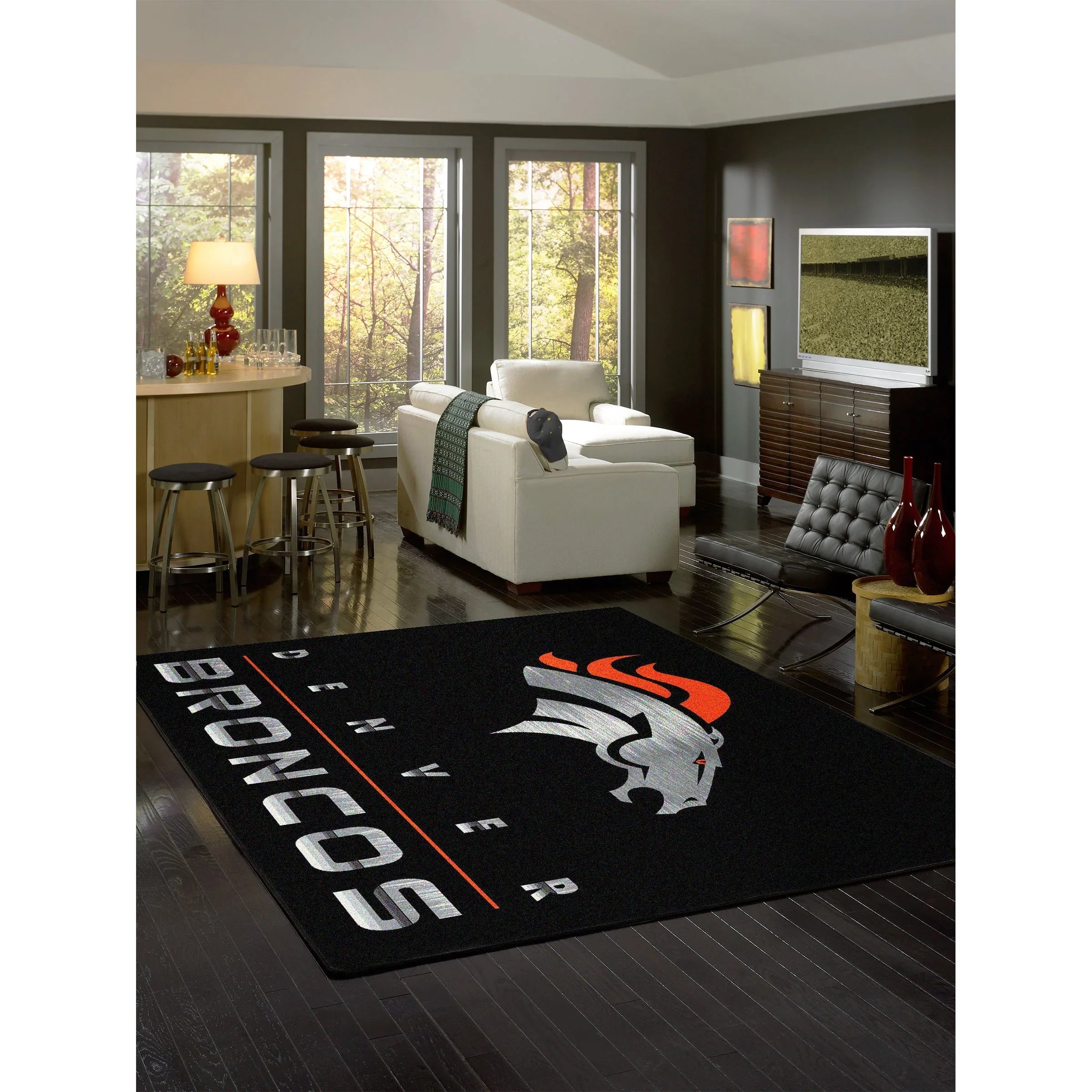 Denver Broncos Chrome Rug