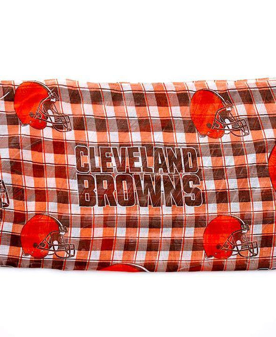 NFL Cleveland Browns Endless Loop Plaid Infinity Scarf - 757 Sports Collectibles