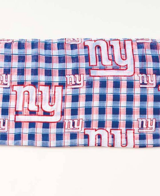 NFL New York Giants Endless Loop Plaid Infinity Scarf - 757 Sports Collectibles