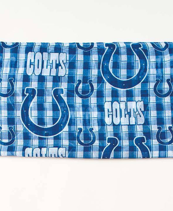 NFL Indianapolis Colts Endless Loop Plaid Infinity Scarf - 757 Sports Collectibles