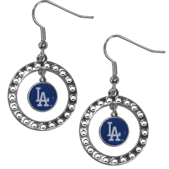Los Angeles Dodgers Earrings Hoop Rhinestone CO - 757 Sports Collectibles