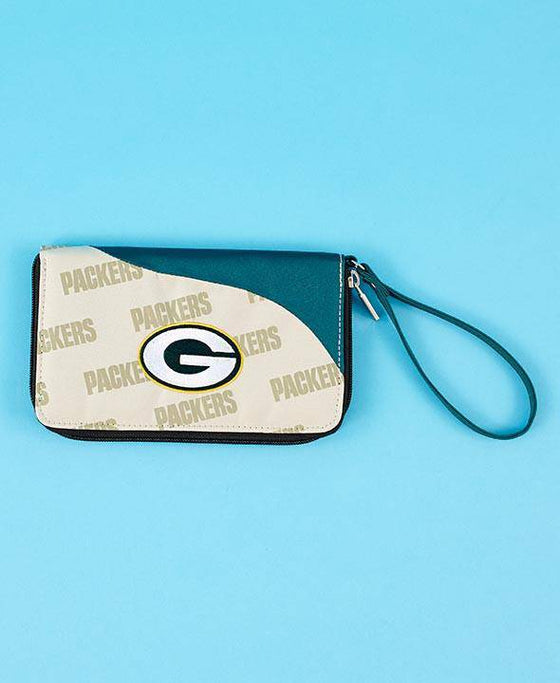 NFL Green Bay Packers Cell Phone Wallet Wristlet Embroidered - 757 Sports Collectibles