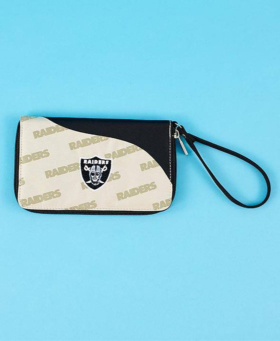 NFL Oakland Raiders Cell Phone Wallet Wristlet Embroidered - 757 Sports Collectibles