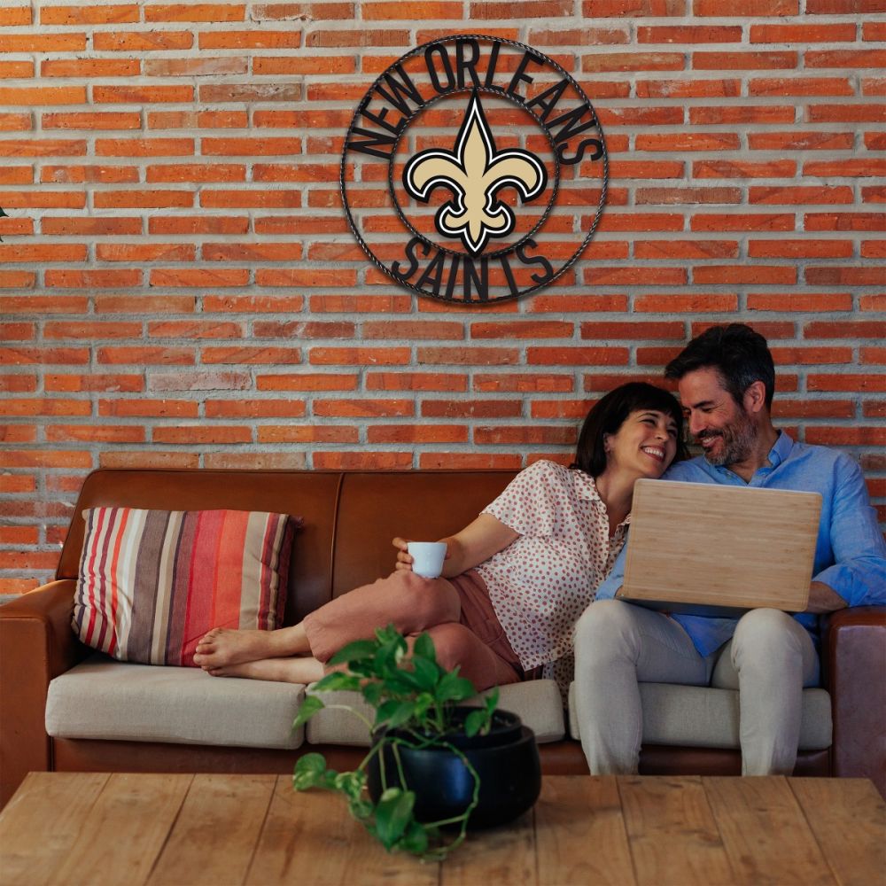 New Orleans Saints 24" Wrought Iron Wall Art - 757 Sports Collectibles