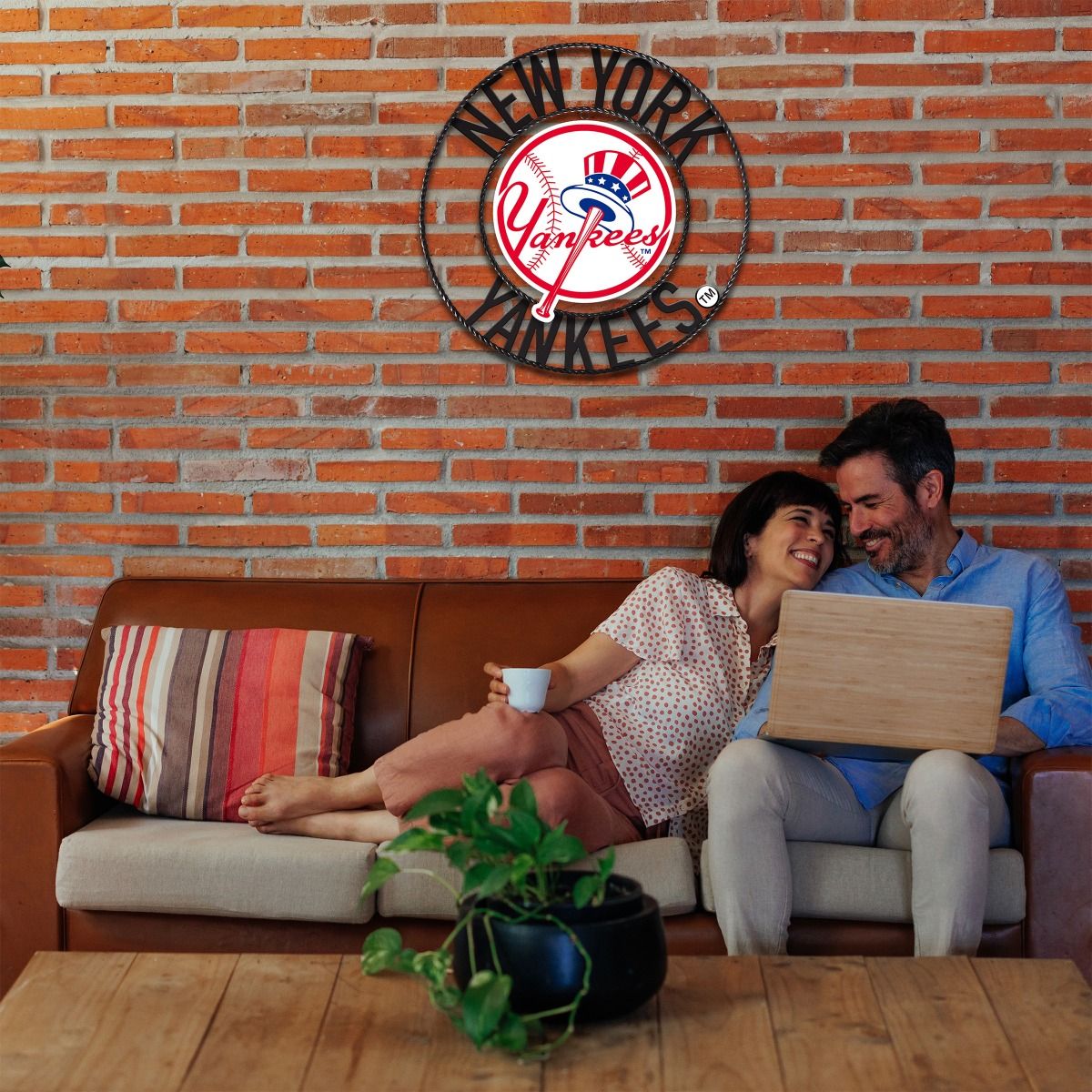 New York Yankees 24" Wrought Iron Wall Art - 757 Sports Collectibles