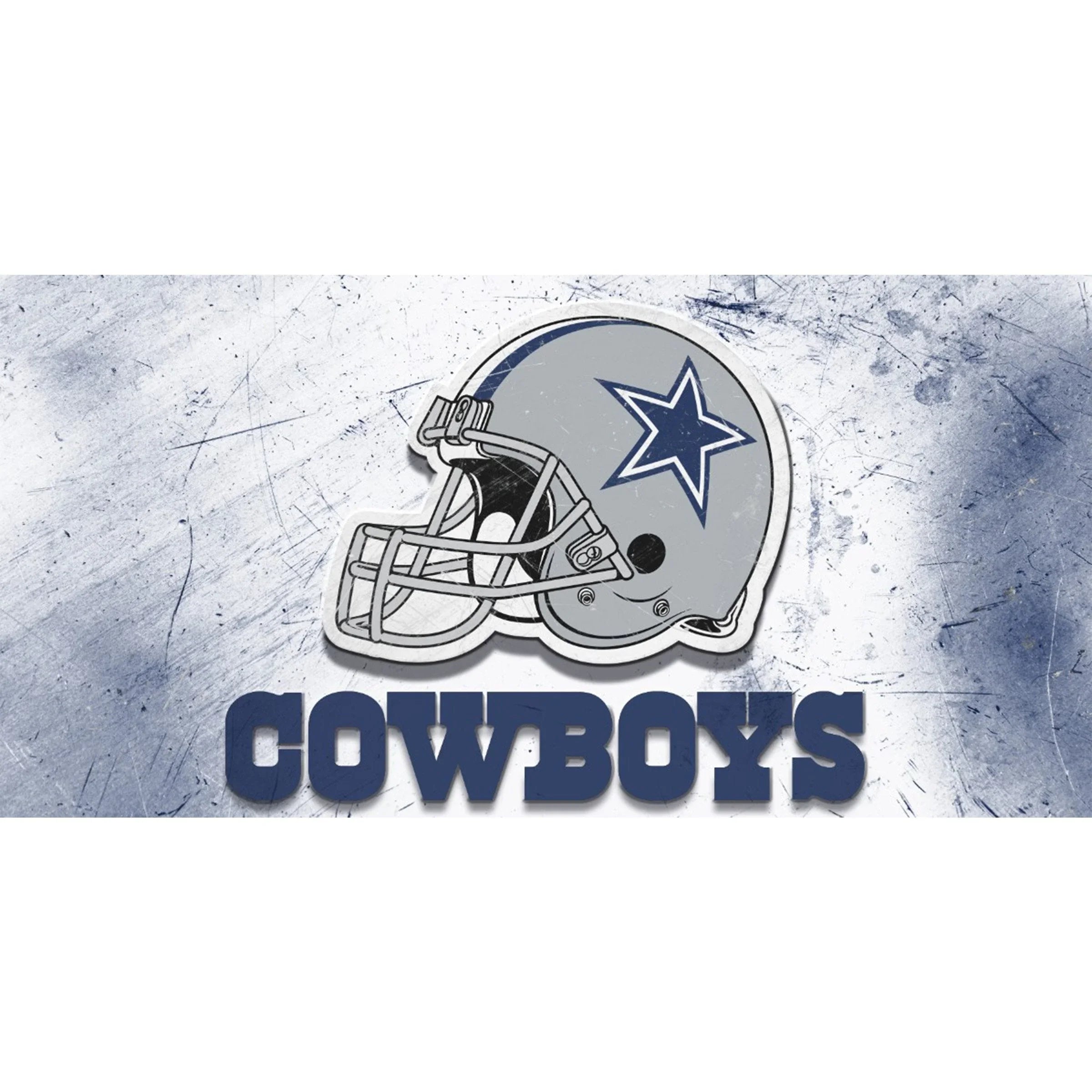 Dallas Cowboys 24 x 48 Glass Wall Art Helmet
