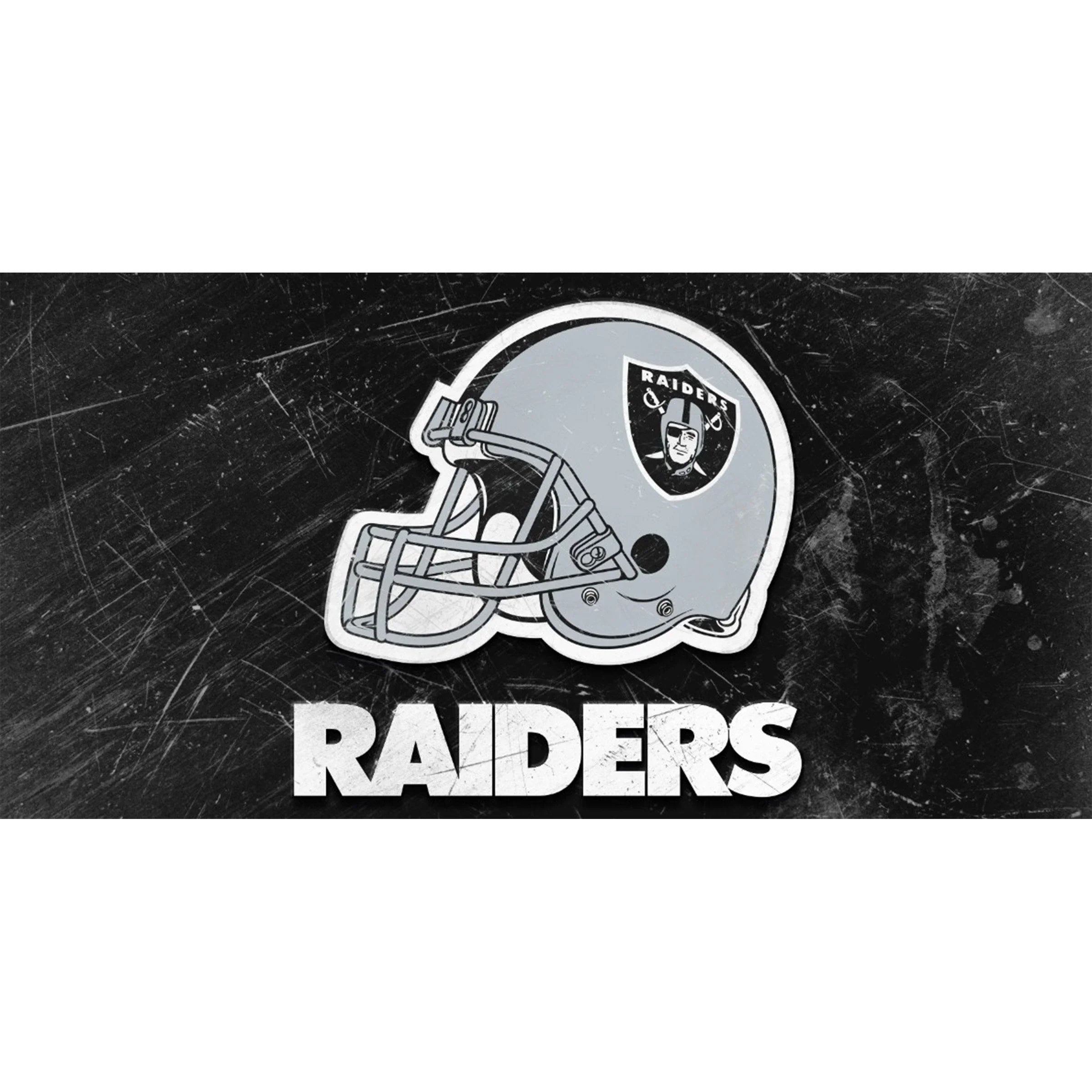 Las Vegas Raiders 24 x 48 Glass Wall Art Helmet