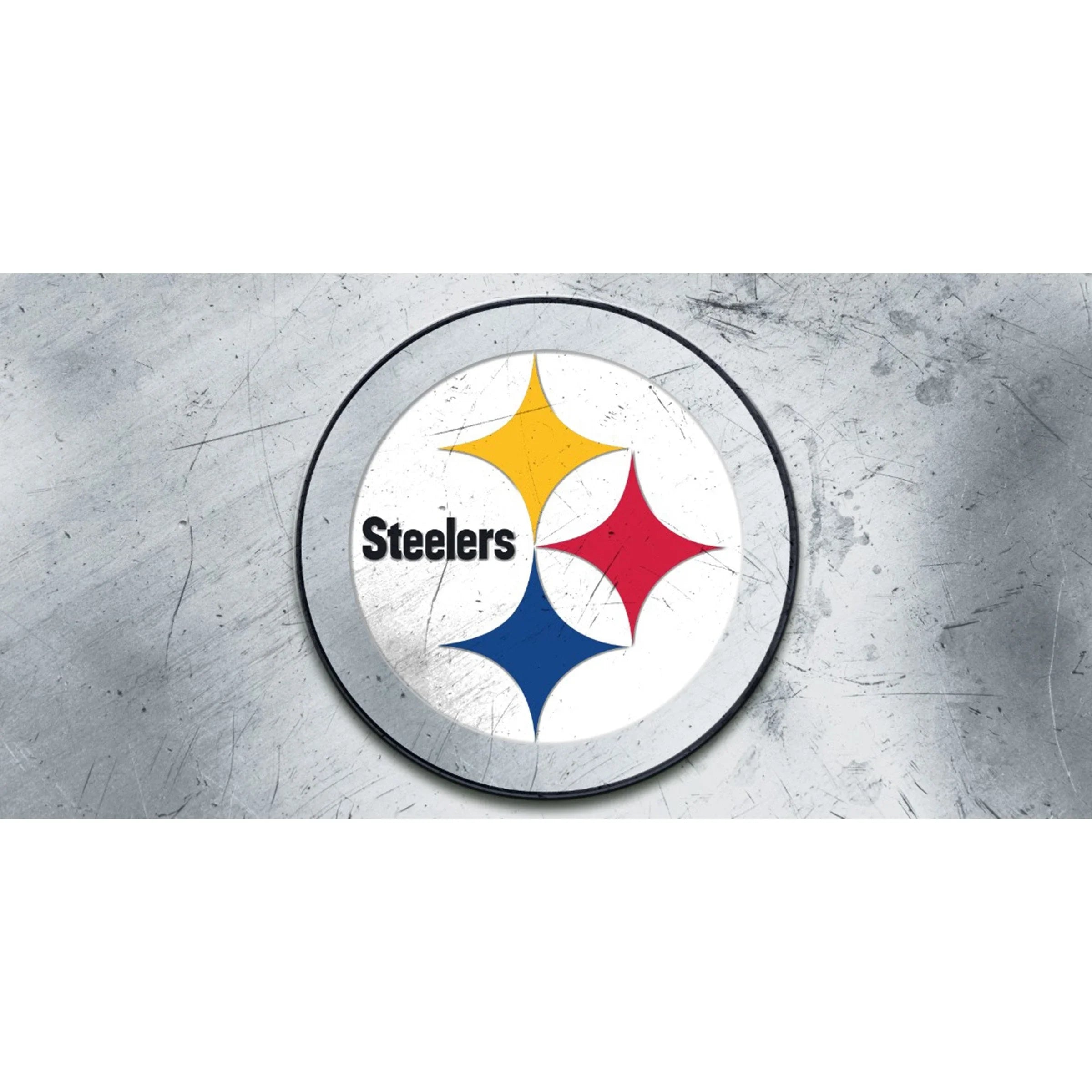 Pittsburgh Steelers 24 x 48 Glass Wall Art Logo