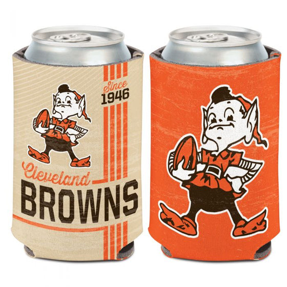 Cleveland Browns 2-Sided Vintage Throwback CAN COOLER - 757 Sports Collectibles