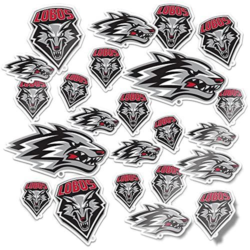 University of New Mexico UNM Lobos Sticker Vinyl Decal Laptop Water Bottle Car Scrapbook (Type 1 Sheet) - 757 Sports Collectibles