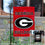 College Flags & Banners Co. Georgia Bulldogs Double Logo Garden Flag - 757 Sports Collectibles