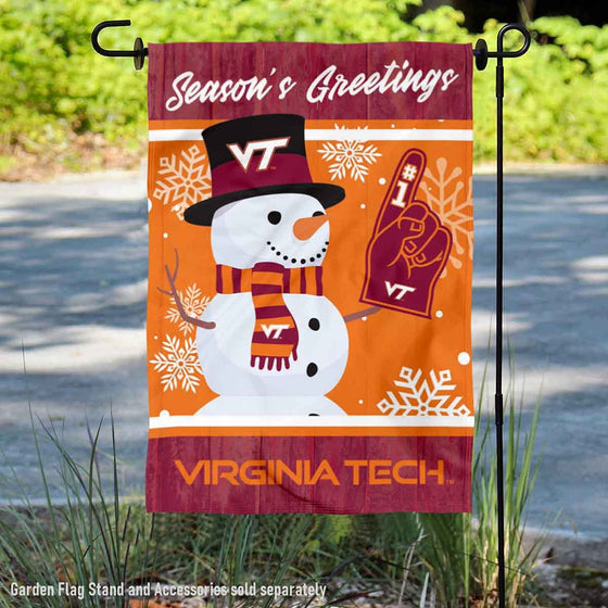 Virginia Tech Hokies Holiday Winter Snow Garden Banner Flag - 757 Sports Collectibles