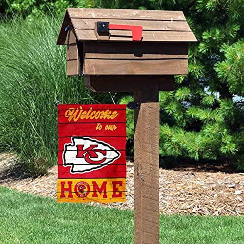 WinCraft Kansas City Chiefs Welcome Home Decorative Garden Flag Double Sided Banner - 757 Sports Collectibles