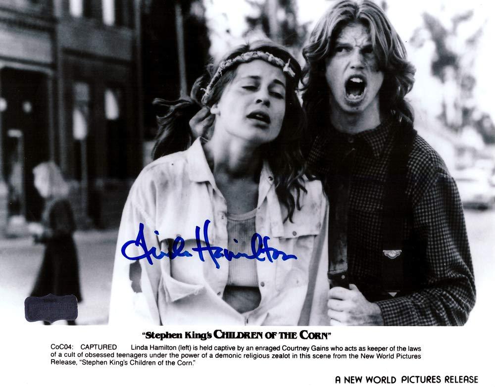 Linda Hamilton Autographed/Signed Children Of The Corn 8x10 Photo - B&W - 757 Sports Collectibles