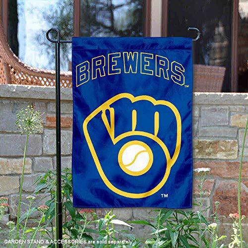 WinCraft Milwaukee Brewers Retro Throwback Glove Double Sided Garden Flag - 757 Sports Collectibles