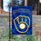 WinCraft Milwaukee Brewers Retro Throwback Glove Double Sided Garden Flag - 757 Sports Collectibles