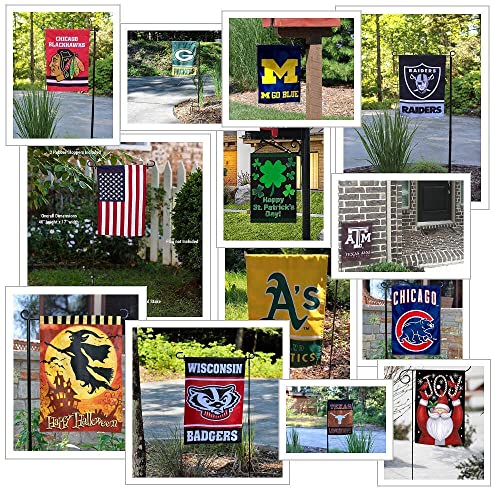 Virginias College at Wise Cavaliers New UVA Wise Logo Garden Flag and Flag Stand Pole Holder Set - 757 Sports Collectibles