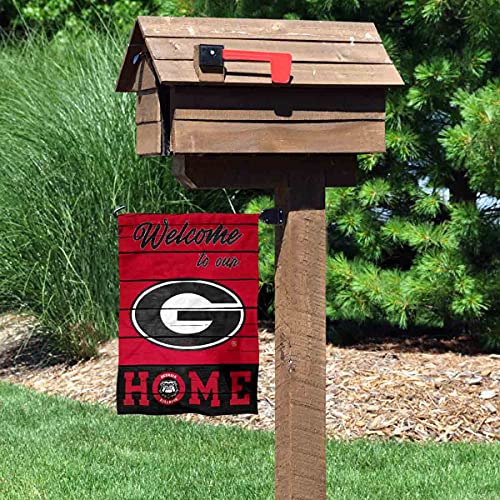College Flags & Banners Co. Georgia Bulldogs Welcome to Our Home Double Sided Garden Yard Flag - 757 Sports Collectibles