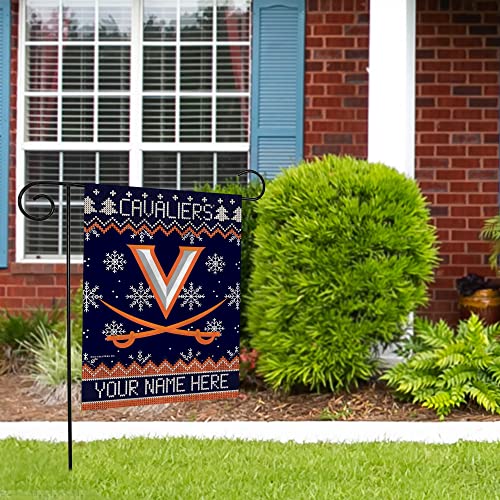 Rico Industries NCAA Virginia Cavaliers Winter/Snowflake Personalized Garden Flag - 757 Sports Collectibles
