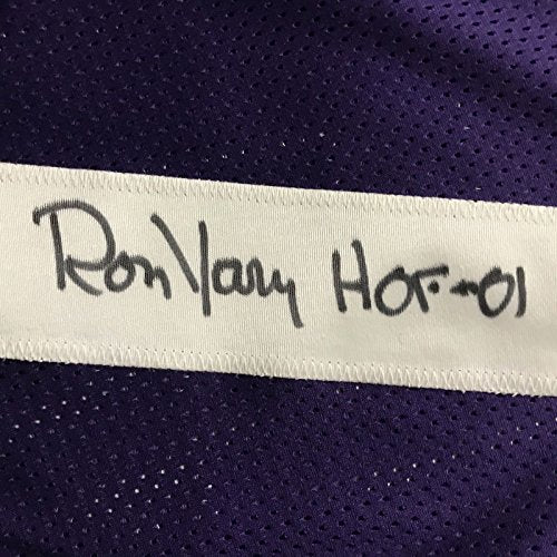 Framed Autographed/Signed Ron Yary"HOF 01" 33x42 Minnesota Vikings Purple Football Jersey JSA COA - 757 Sports Collectibles