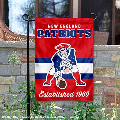 WinCraft Patriots Throwback Retro Vintage Garden Flag Double Sided Banner - 757 Sports Collectibles