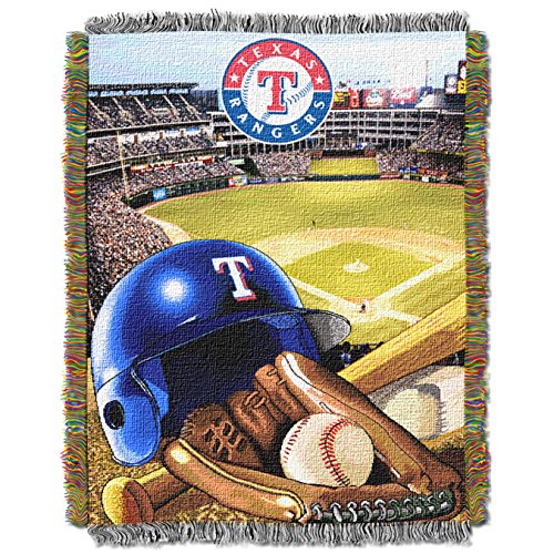 NORTHWEST MLB Texas Rangers Woven Tapestry Throw Blanket, 48" x 60", Home Field Advantage - 757 Sports Collectibles