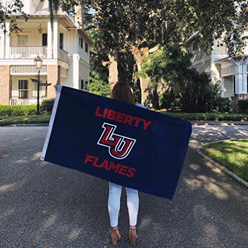 Desert Cactus Liberty University Flag Flames Flags Banners 100% Polyester Indoor Outdoor 3x5 (Style 2) - 757 Sports Collectibles