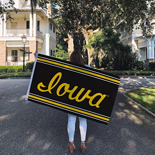Desert Cactus University of Iowa Flag Hawkeyes Flags Banners 100% Polyester Indoor Outdoor 3x5 (Vintage B) - 757 Sports Collectibles