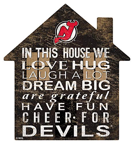 Fan Creations NHL New Jersey Devils Unisex Devils House Sign, Team Color, 12 inch - 757 Sports Collectibles