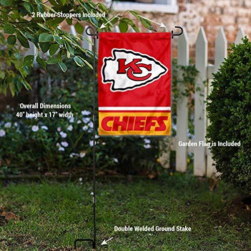 WinCraft Kansas City Chiefs Garden Flag with Stand Holder - 757 Sports Collectibles
