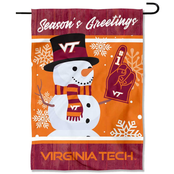 Virginia Tech Hokies Holiday Winter Snow Garden Banner Flag - 757 Sports Collectibles