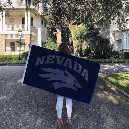 Desert Cactus University of Nevada Reno Flag UNR Wolf Pack Flags Banners 100% Polyester Indoor Outdoor 3x5 (Style 1a) - 757 Sports Collectibles