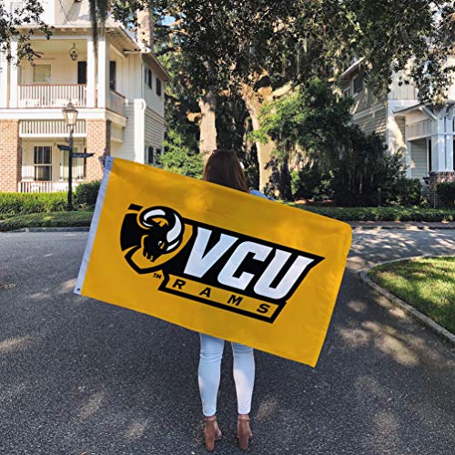 Virginia Commonwealth University Flag VCU Rams Flags Banners 100% Polyester Indoor Outdoor 3x5 (Style 5) - 757 Sports Collectibles