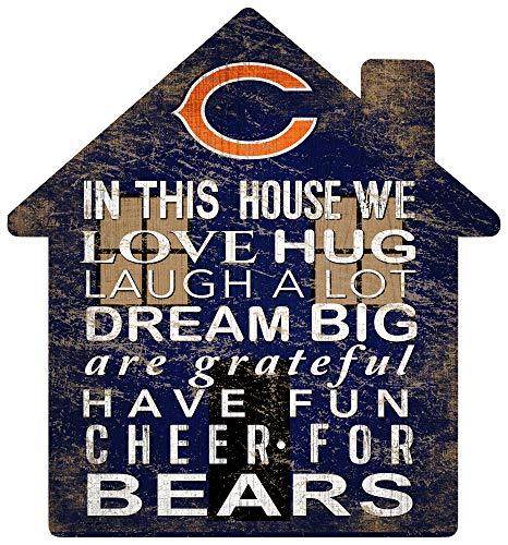 Fan Creations NFL Chicago Bears Unisex Chicago Bears House Sign, Team Color, 12 inch (N0880-CHI) - 757 Sports Collectibles
